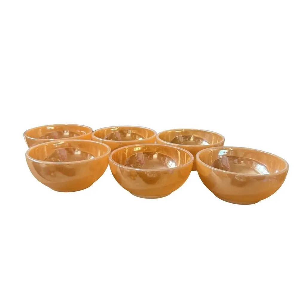 anchor hocking fire king peach lustre small bowls set‎ of 6